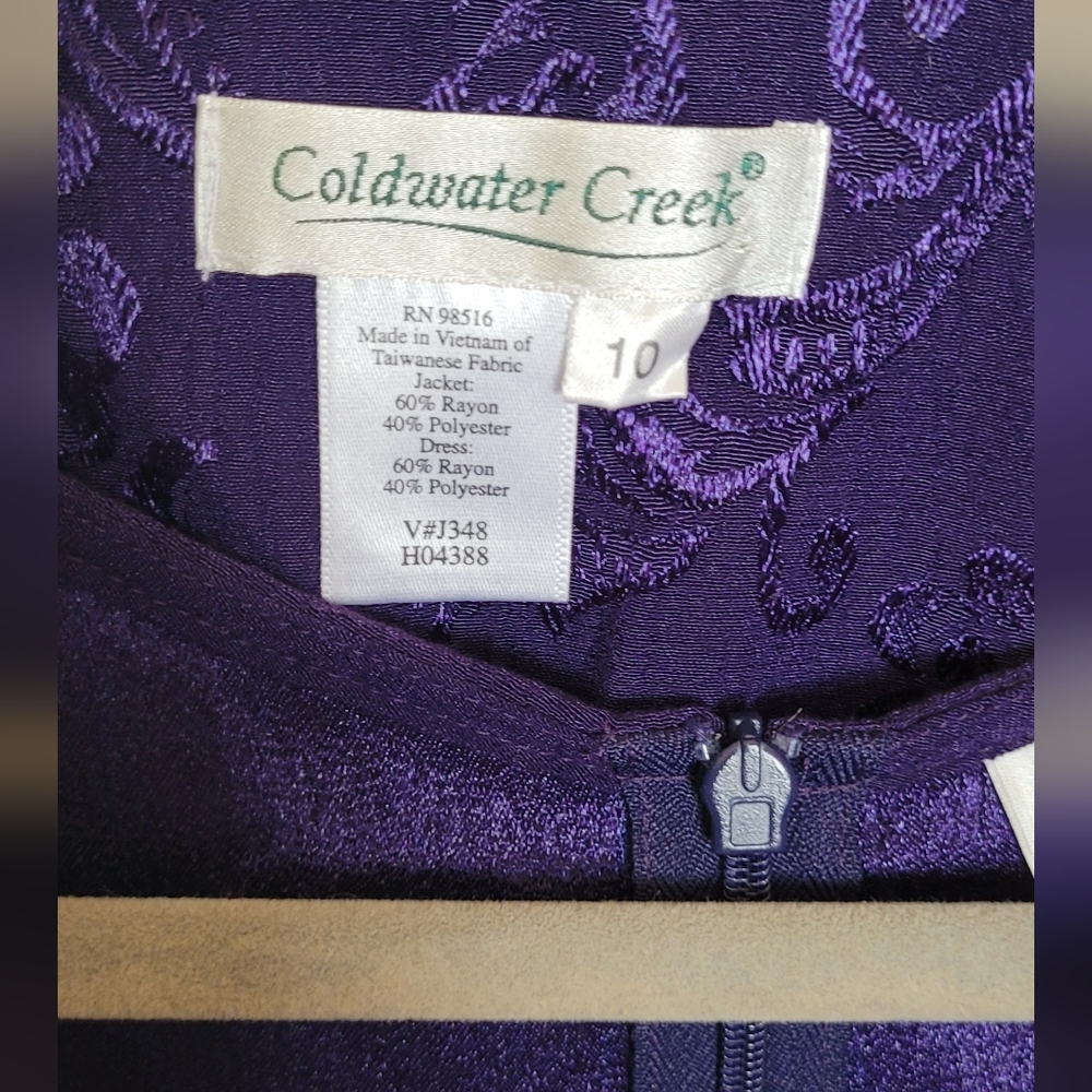 Coldwater creek 2 pc Purple Dress Size 10 (305) - Picture 3 of 7